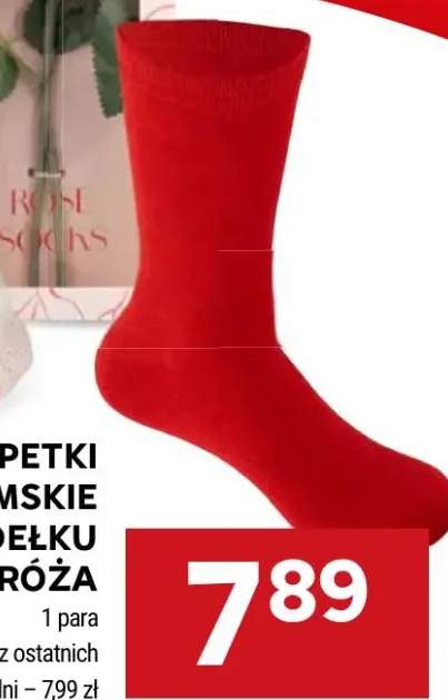 Skarpetki damskie w pudełku róża