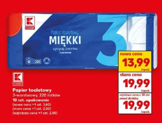 Papier toaletowy miękki 3-warstwowy 10 szt.