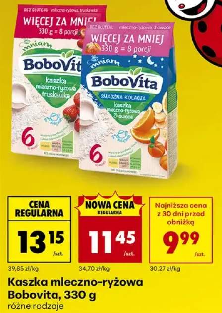 Kaszka mleczno-ryżowa truskawka