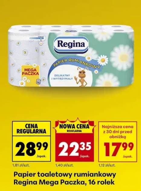 Papier toaletowy rumiankowy Mega Paczka, 16 rolek