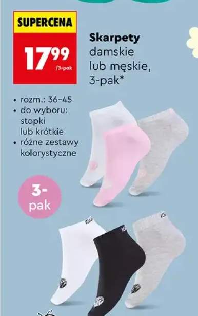 Skarpety damskie lub męskie 3-pak