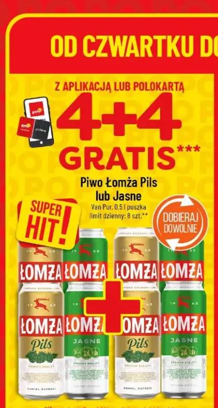 Piwo Łomża Pils lub Jasne