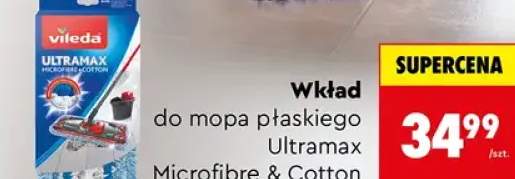 Wkład do mopa płaskiego Ultramax Microfibre & Cotton