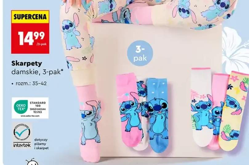 Skarpety damskie Stitch 3-pak