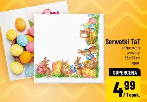 Serwetki TaT różne wzory