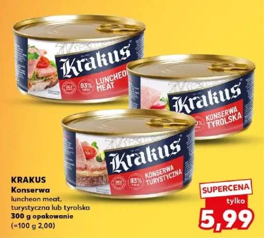 Konserwa luncheon meat, turystyczna lub tyrolska