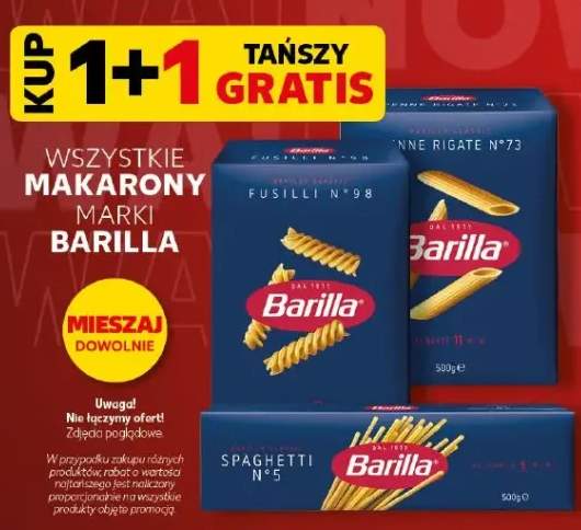 Makaron Barilla różne rodzaje