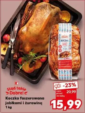 Kaczka faszerowana jabłkami i żurawiną