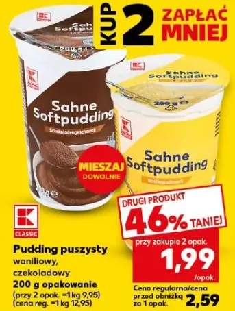 Pudding puszysty waniliowy, czekoladowy opakowanie