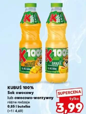 Sok owocowy lub owocowo-warzywny różne rodzaje
