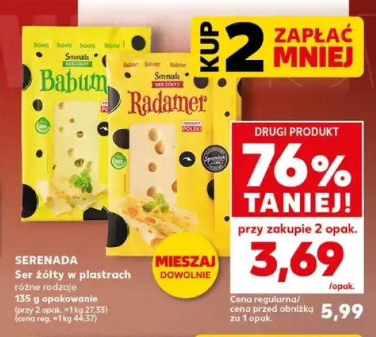 Ser żółty w plastrach różne rodzaje