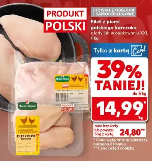 Filet z piersi polskiego kurczaka z lady lub w opakowaniu XXL