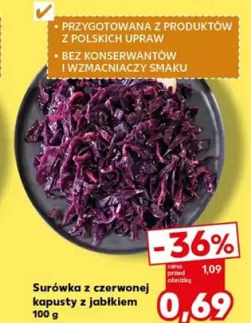 Surówka z czerwonej kapusty z jabłkiem