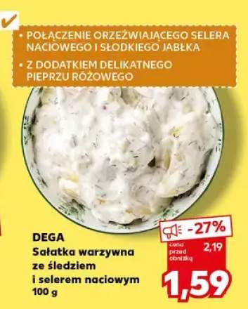 Sałatka warzywna ze śledziem i selerem naciowym