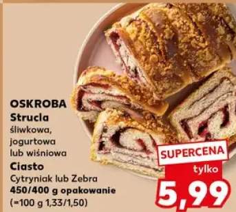 Strucla śliwkowa, jogurtowa lub wiśniowa ciasto cytryniak lub zebra