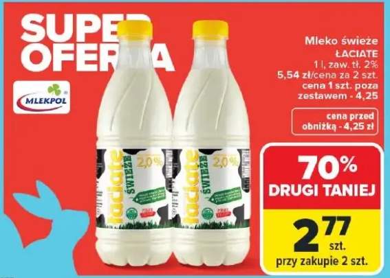 Mleko świeże, zaw. tł. 2%