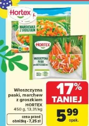 Włoszczyzna paski, marchew z groszkiem