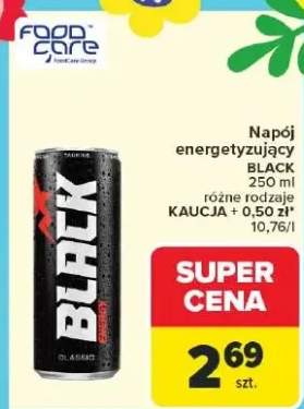 Napój energetyzujący Black różne rodzaje Kaucja