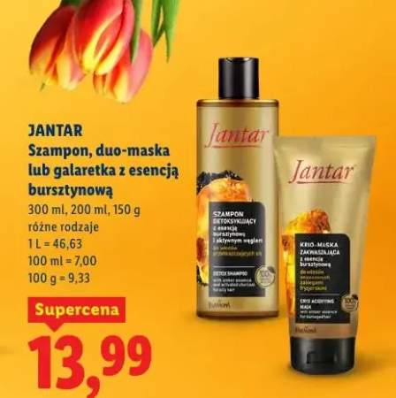 Szampon, duo-maska lub galaretka z esencją bursztynową