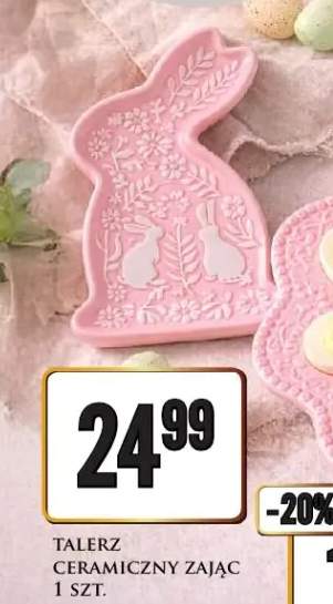 Talerz ceramiczny zając