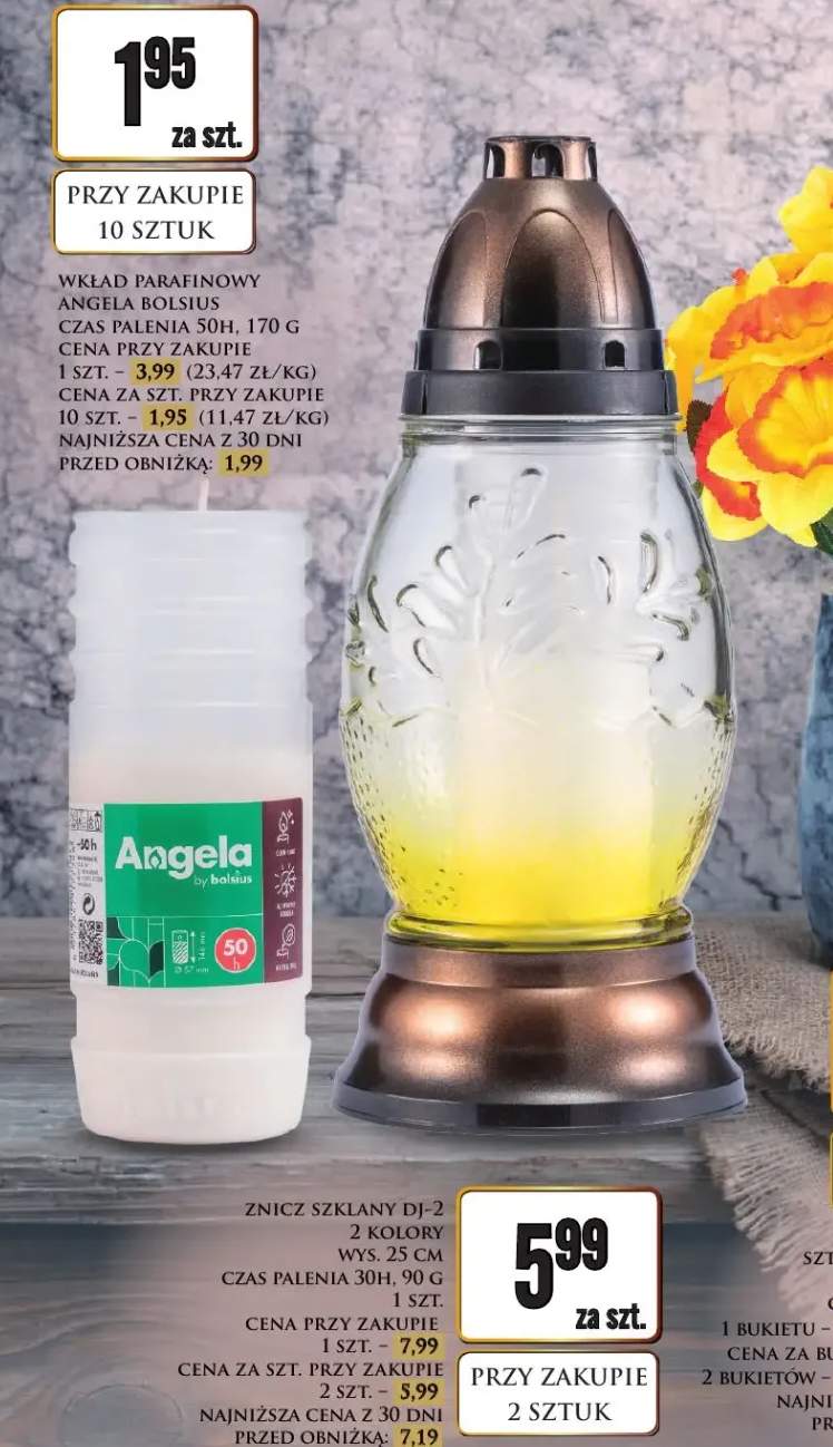 Znicz szklany DL-2 2 kolory