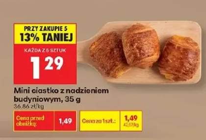 Mini ciastko z nadzieniem budyniowym