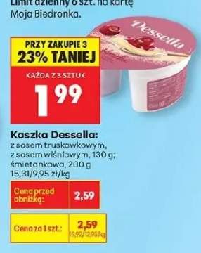 Kaszka z sosem truskawkowym