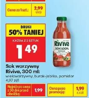 Sok warzywny wielowarzywny, burak-jabłko, pomidor