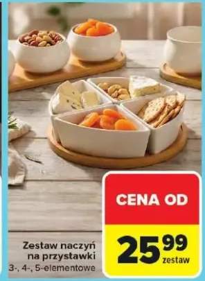 Zestaw naczyń na przystawki 3-, 4-, 5-elementowe