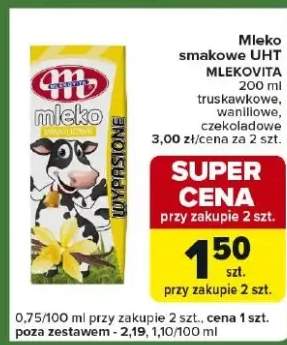 Mleko smakowe UHT różne rodzaje