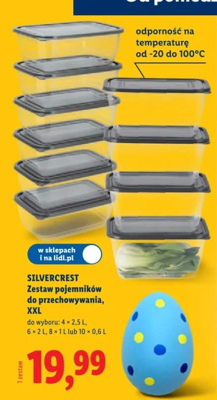 Zestaw pojemników do przechowywania XXL