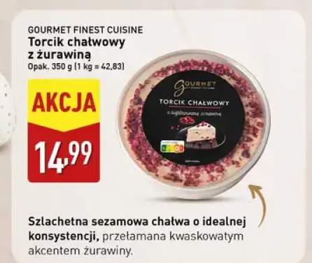 Torcik chałwowy z żurawiną
