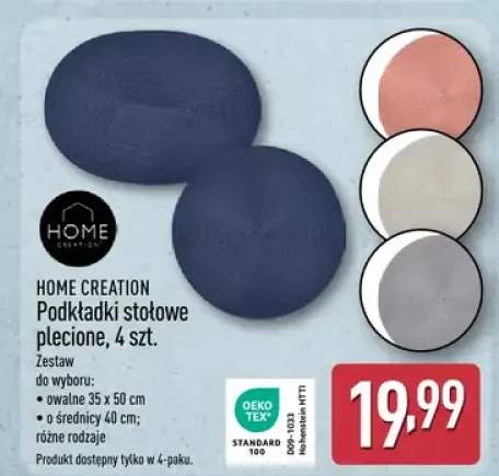 Podkładki stołowe plecione, 4 szt.