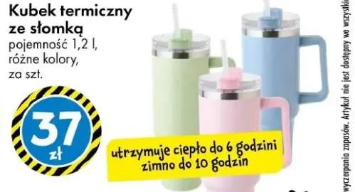 Kubek termiczny ze słomką