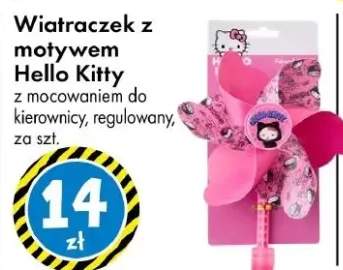 Wiatraczek z motywem Hello Kitty z mocowaniem do kierownicy, regulowany