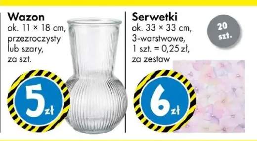 Serwetki ok. 33 × 33 cm, 3-warstwowe, 1 szt. = 0,25 zł