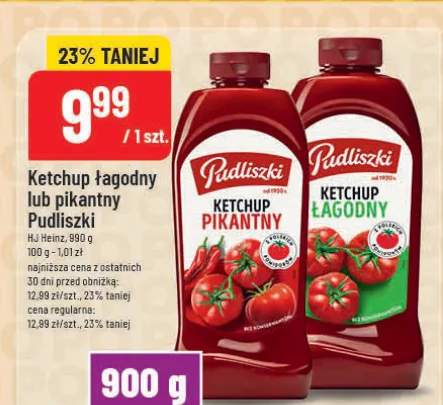 Ketchup łagodny lub pikantny