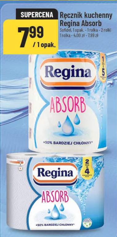 Ręcznik kuchenny Regina Absorb Softiel, Topak, -1 rolka - 2 rolki 1 rolka - 4,00 zł - 7,89 zł