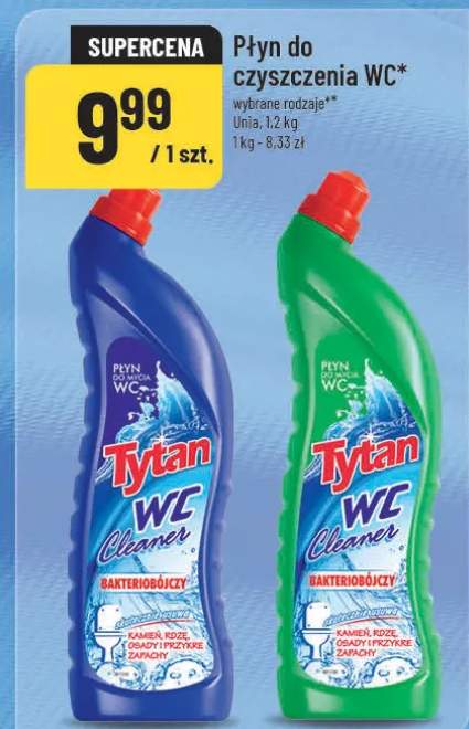 Płyn do czyszczenia WC wybrane rodzaje Unia, 1,2 kg 1 kg - 8,33 zł