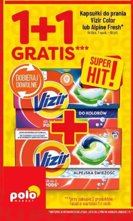 Kapsułki do prania Color lub Alpine Fresh