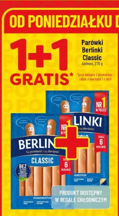 Parówki Berlinki Classic Animex