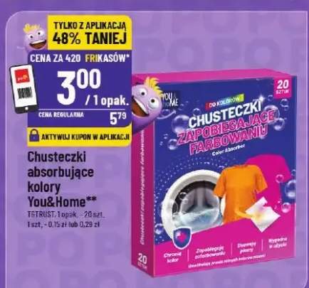 Chusteczki absorbujące kolory