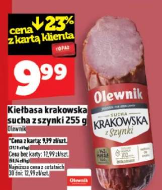 Kiełbasa krakowska sucha z szynki