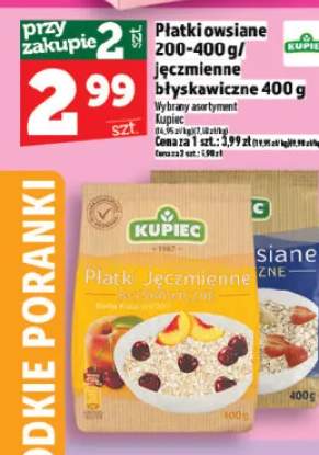 Płatki owsiane jęczmienne błyskawiczne