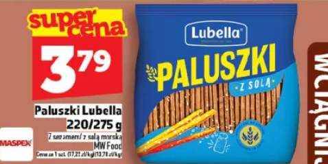 Paluszki lubella 220/275g