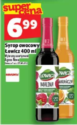 Syrop owocowy Łowicz pomarańcza