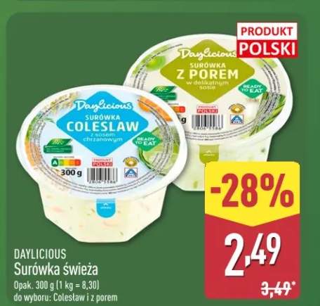 Surówka świeża Coleslaw, z porem