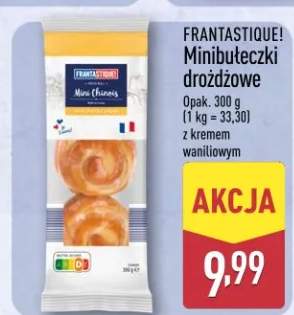 Minibuteczki drożdżowe z kremem waniliowym