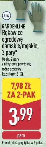 Rękawice ogrodowe damskie/męskie, 2 pary
