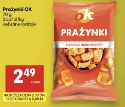 Prażynki o smaku bekonowym